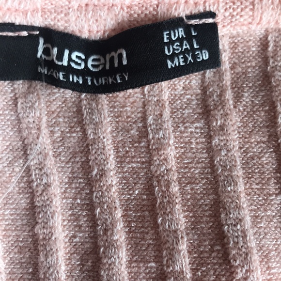 NWT BUSEM Faux Wrap Soft Tulip Waist Sweater Top - Picture 6 of 8